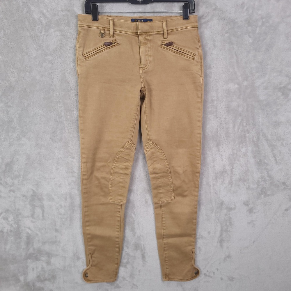 Polo Ralph Lauren Pants Womens 29 Beige Khaki Whitlyn Jod Riding Jodhpur Stretch